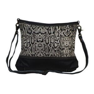 Snake Print Hairon Leather Bag – Stylish & Spacious Everyday Carry
